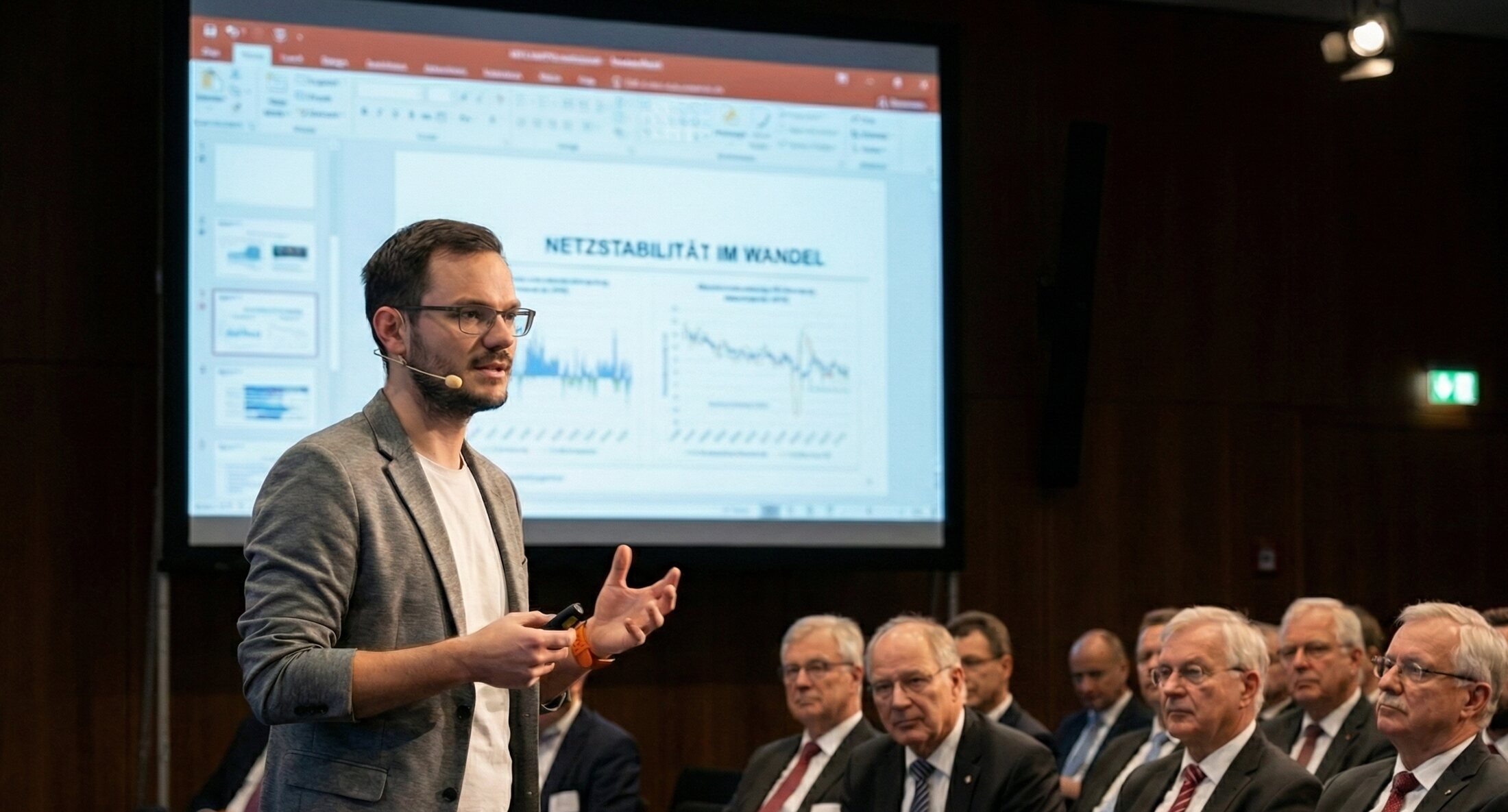 Christopher Wilmes vertritt Fachthemen vor Publikum